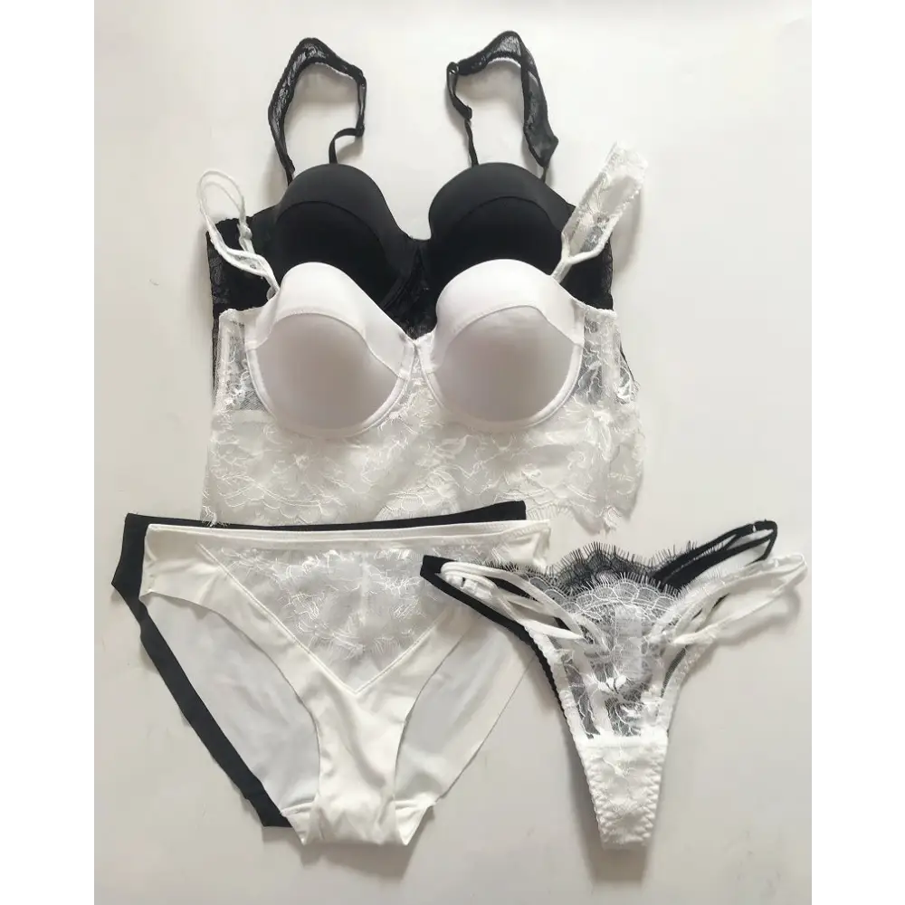 French Sexy Lace Push-up Bra Set - Panty Sets