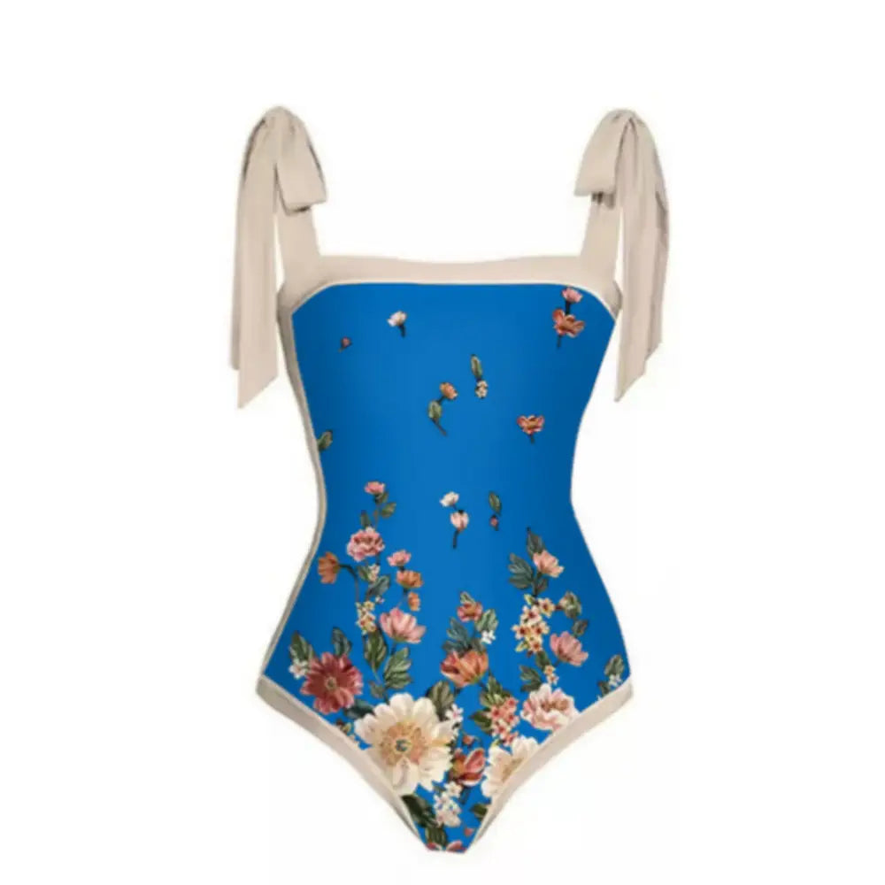 French Sheath Swimsuit - S / Blue Jumpsuit - Swimsuits
