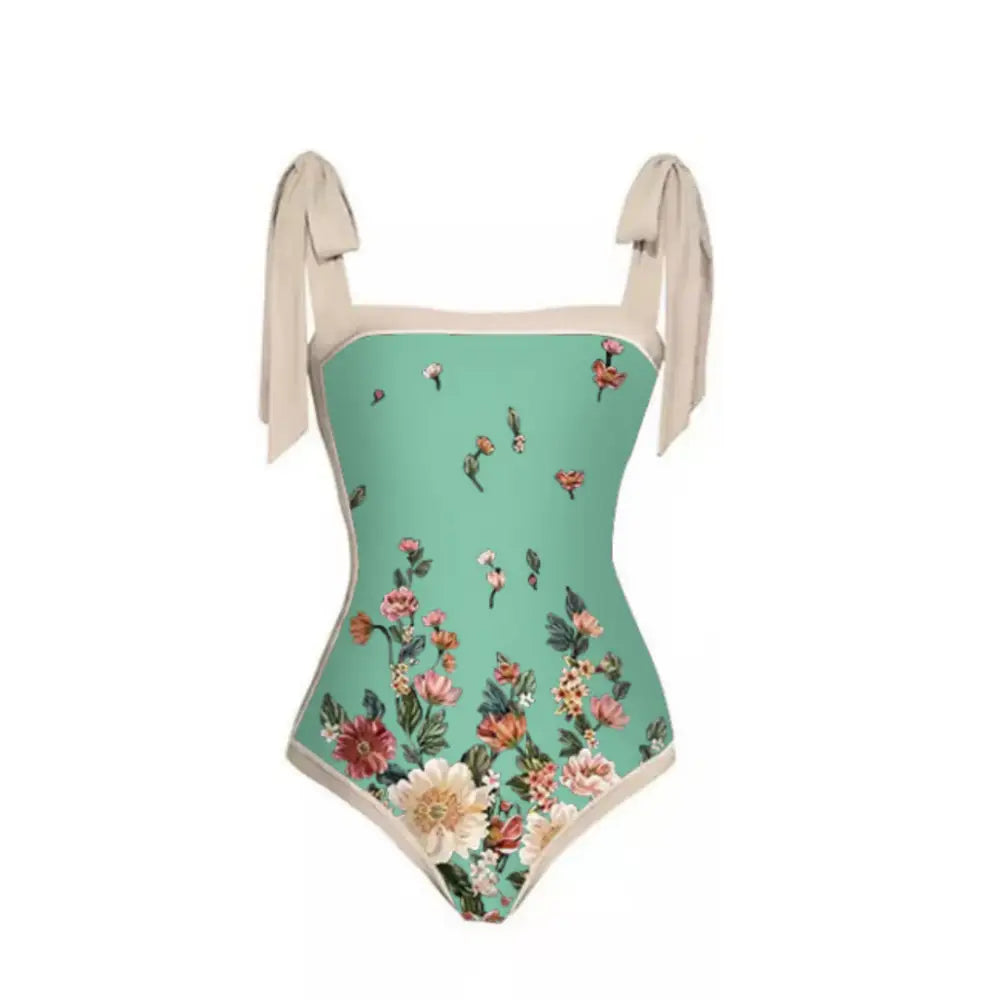 French Sheath Swimsuit - S / Green Jumpsuit - Swimsuits