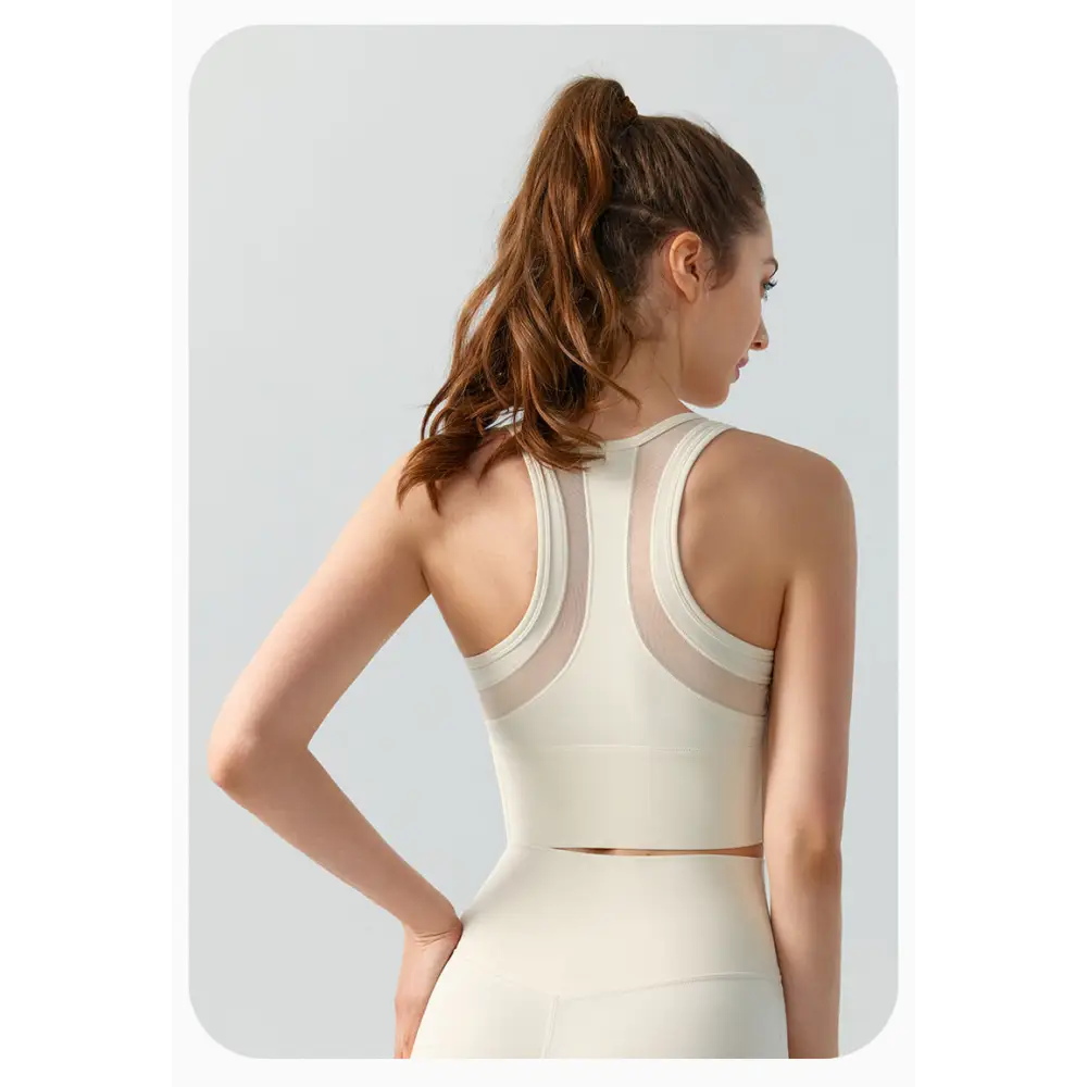 Front Zipper Sports High Strength Workout Yoga Bra - Activewear