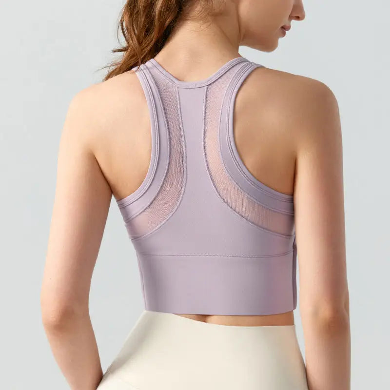 Front Zipper Sports High Strength Workout Yoga Bra - Activewear