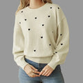 Heart Love Sweater - S / Light Apricot - Sweaters & Cardigans