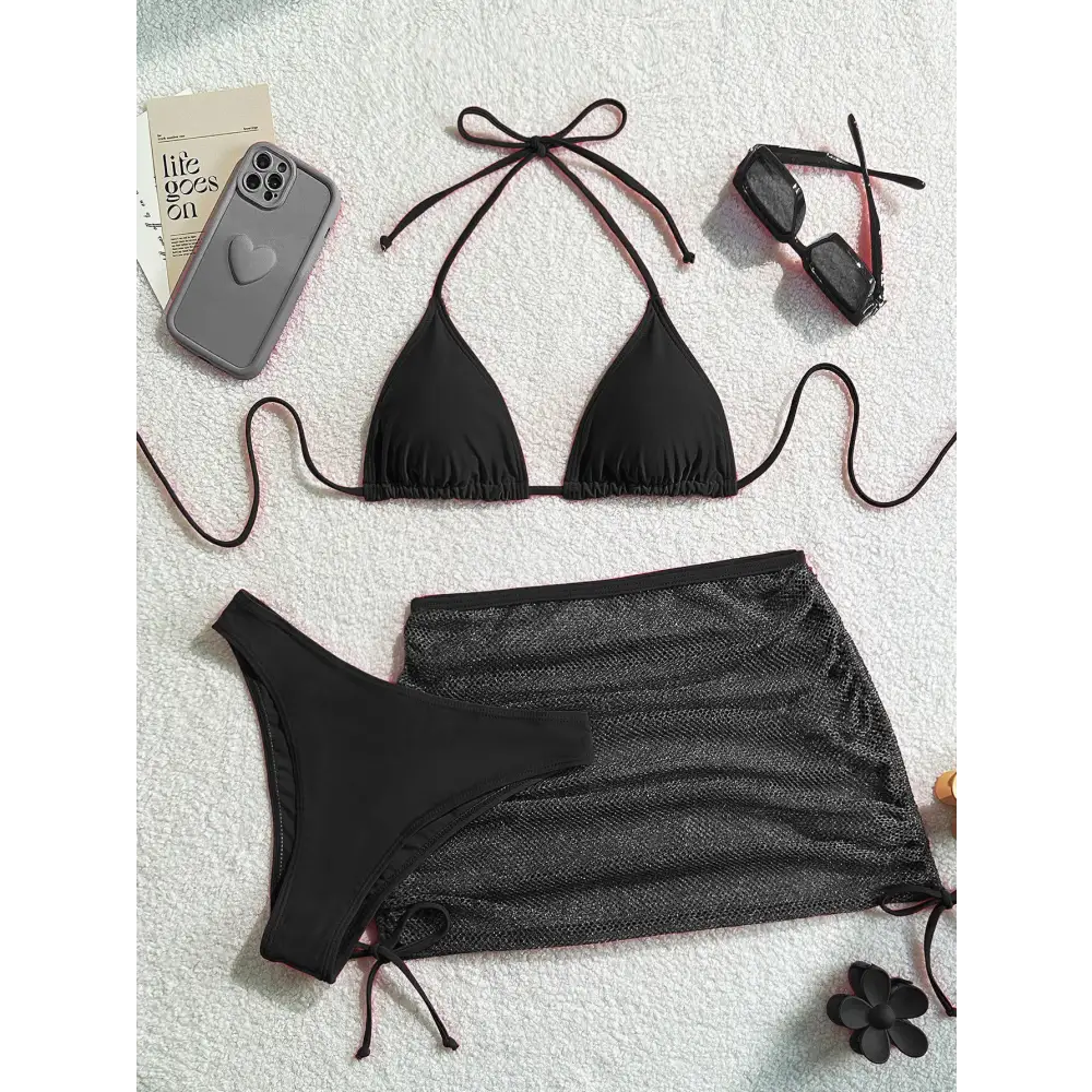 High Grade Sexy Backless Bikini - S / Black - Cover-ups & Kimonos