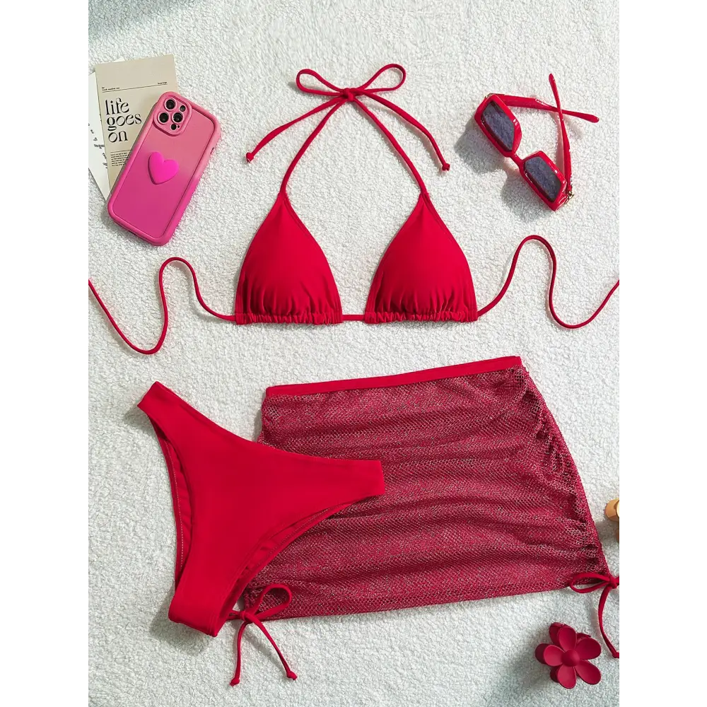 High Grade Sexy Backless Bikini - S / Burgundy - Cover-ups & Kimonos