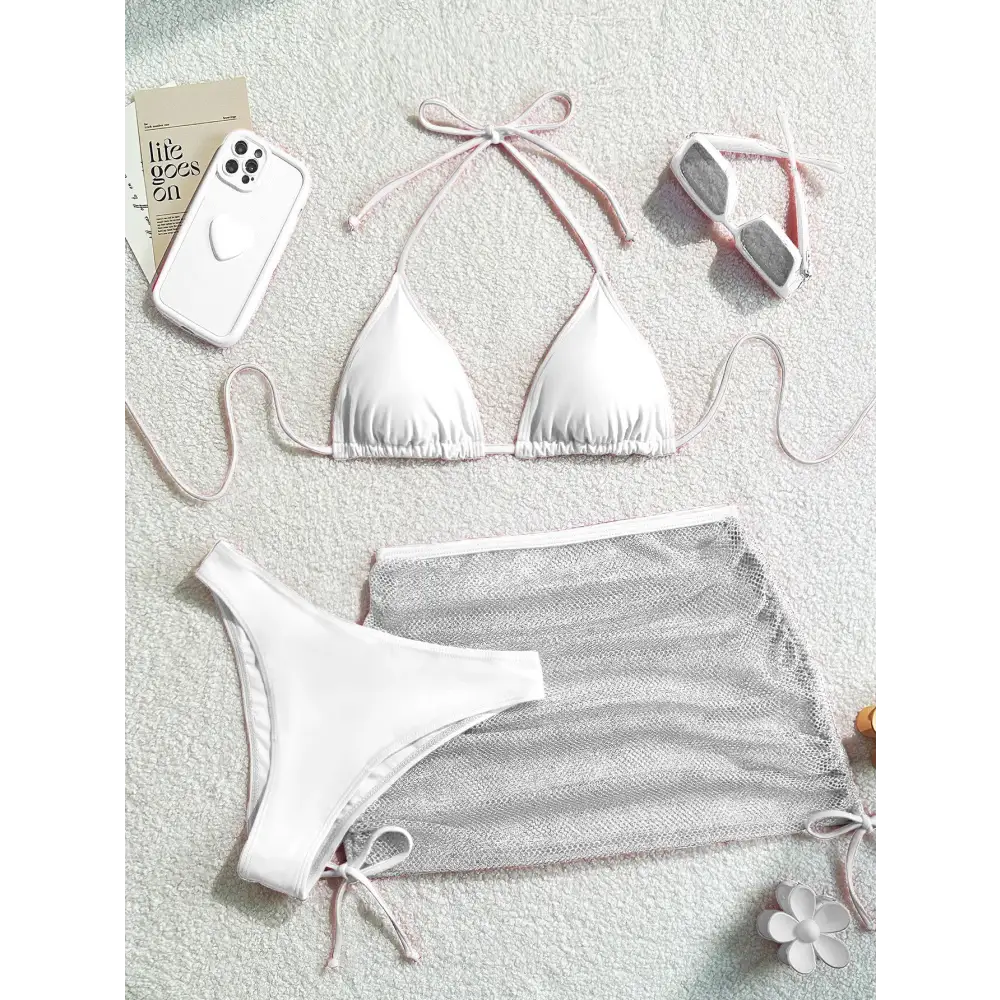 High Grade Sexy Backless Bikini - S / White - Cover-ups & Kimonos