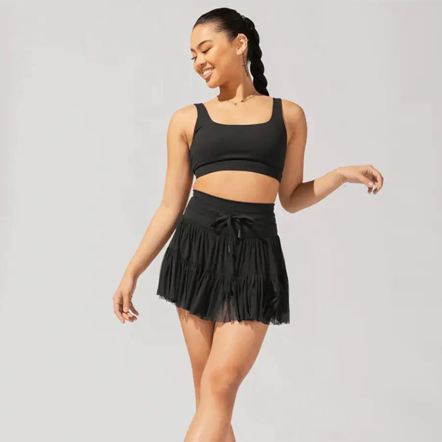 High Waist Lace Skirt - S / Black - Skirts