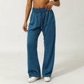 High Waist Track Sweatpants - M / Ocean Blue - Activewear