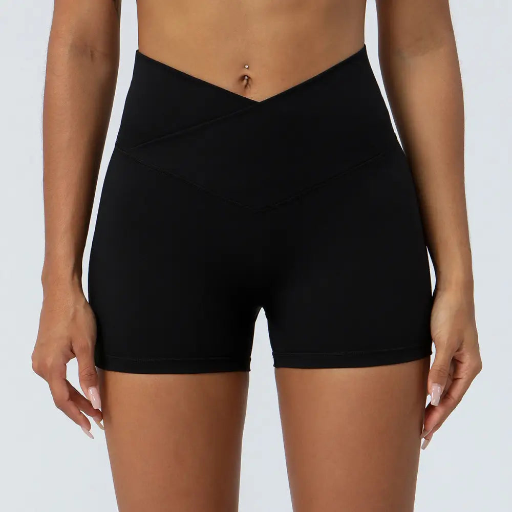 Hip Raise Yoga Shorts - S / Black - Activewear