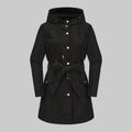 Hooded Waterproof Belt Raincoat - S / Black - Outerwear