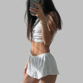 Knitted Soft Comfortable Sexy Pajamas - S / White - Loungewear Sleepwear