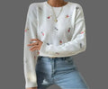 Knitwear Crew Neck Sweater - S / White - Sweaters & Cardigans