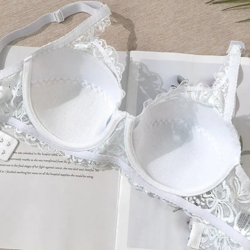 Lace Bra Steel Ring Adjustable Push-up - Bras