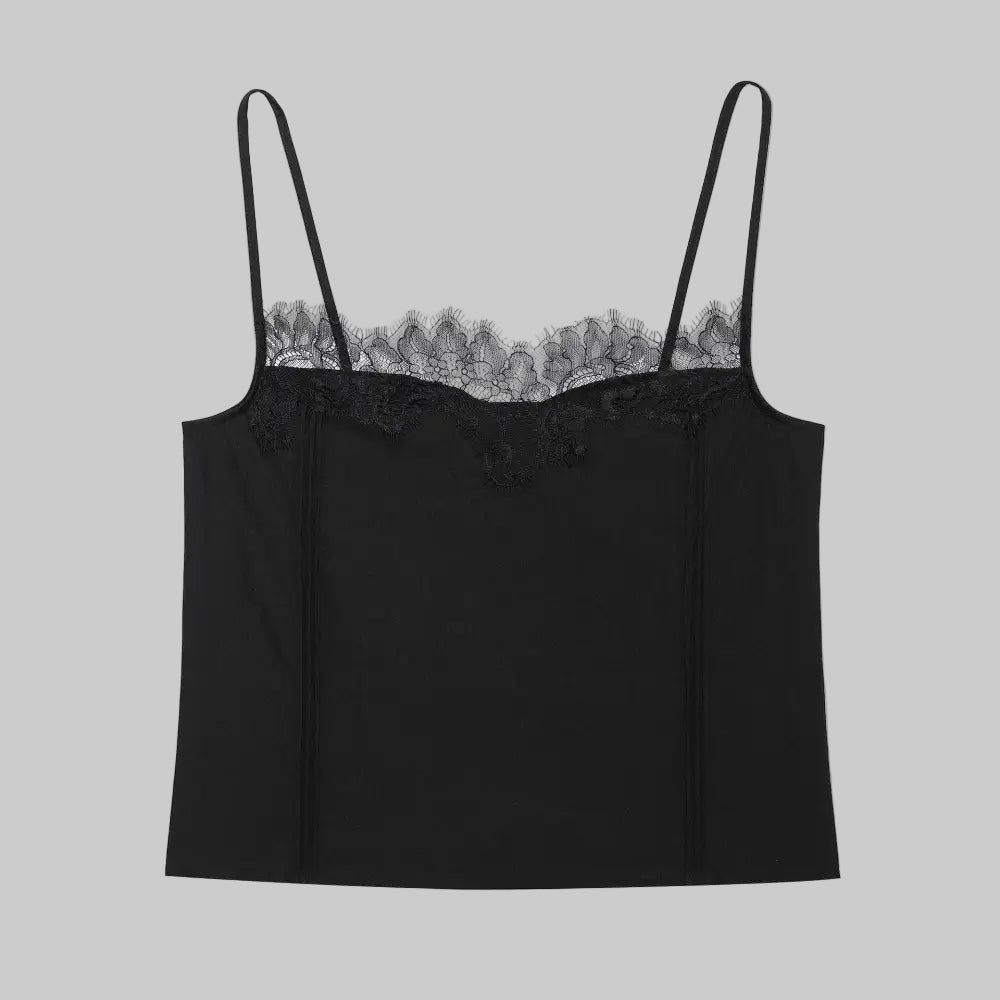 Lace Camisole Top - XS / Black - Tank Tops & Camis