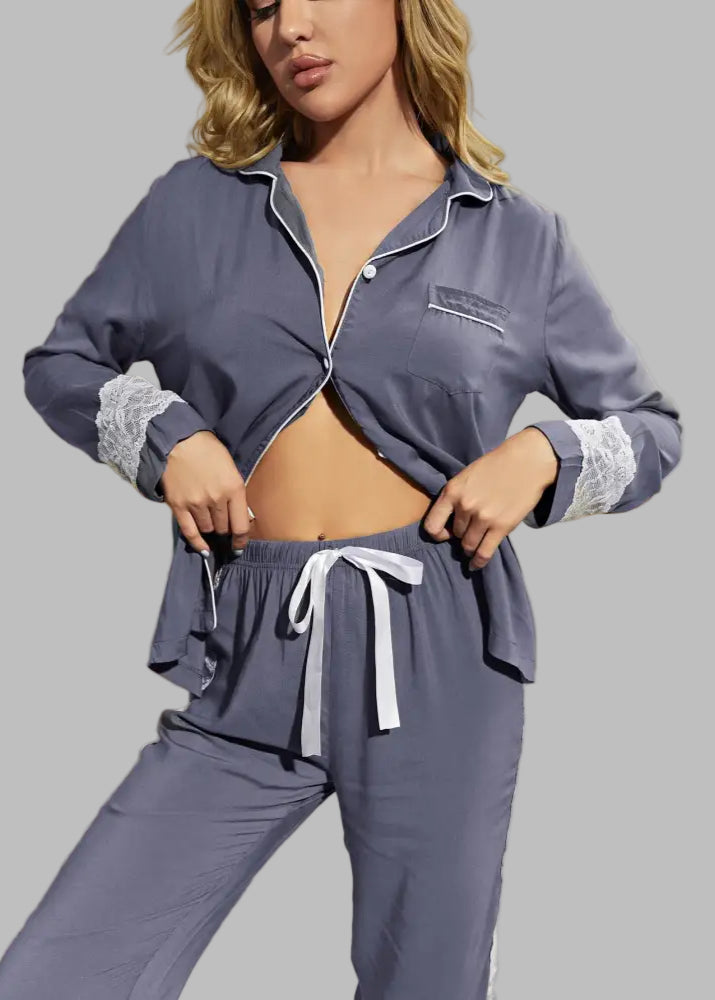 Lace Ladies Pajamas Set - Loungewear Sleepwear