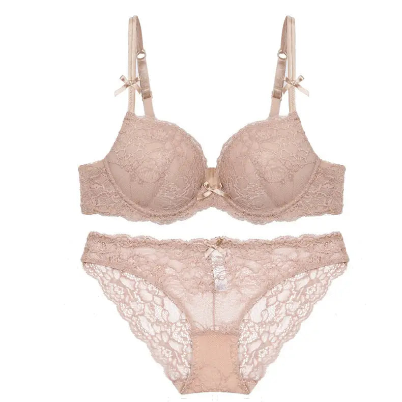 Lady Seduction Push up Padded Bra Set - 70A / Yellow - Panty Sets