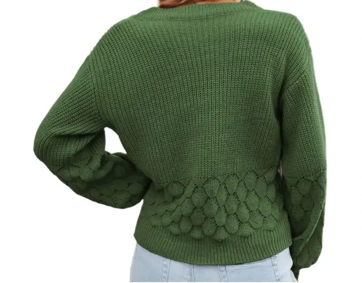 Lantern Sleeve Sweater - Sweaters & Cardigans