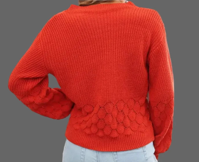Lantern Sleeve Sweater - Sweaters & Cardigans