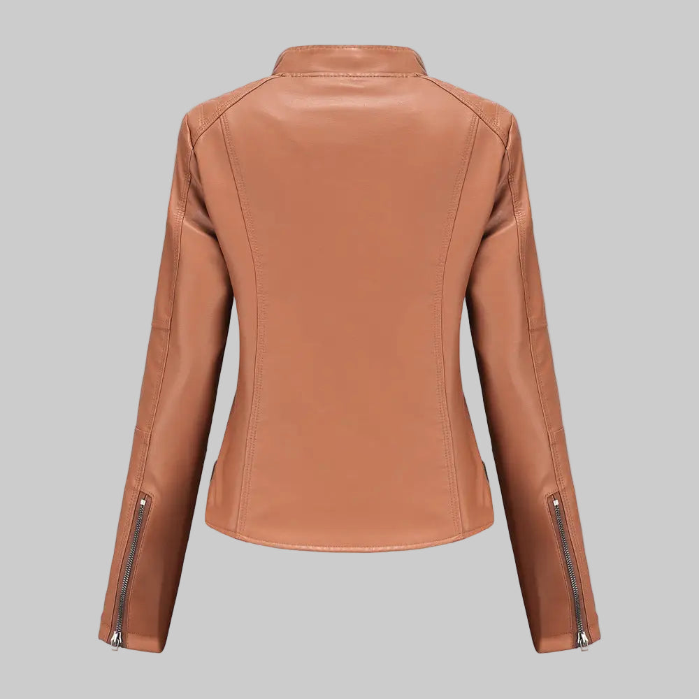 Leather Slim Jacket - Outerwear