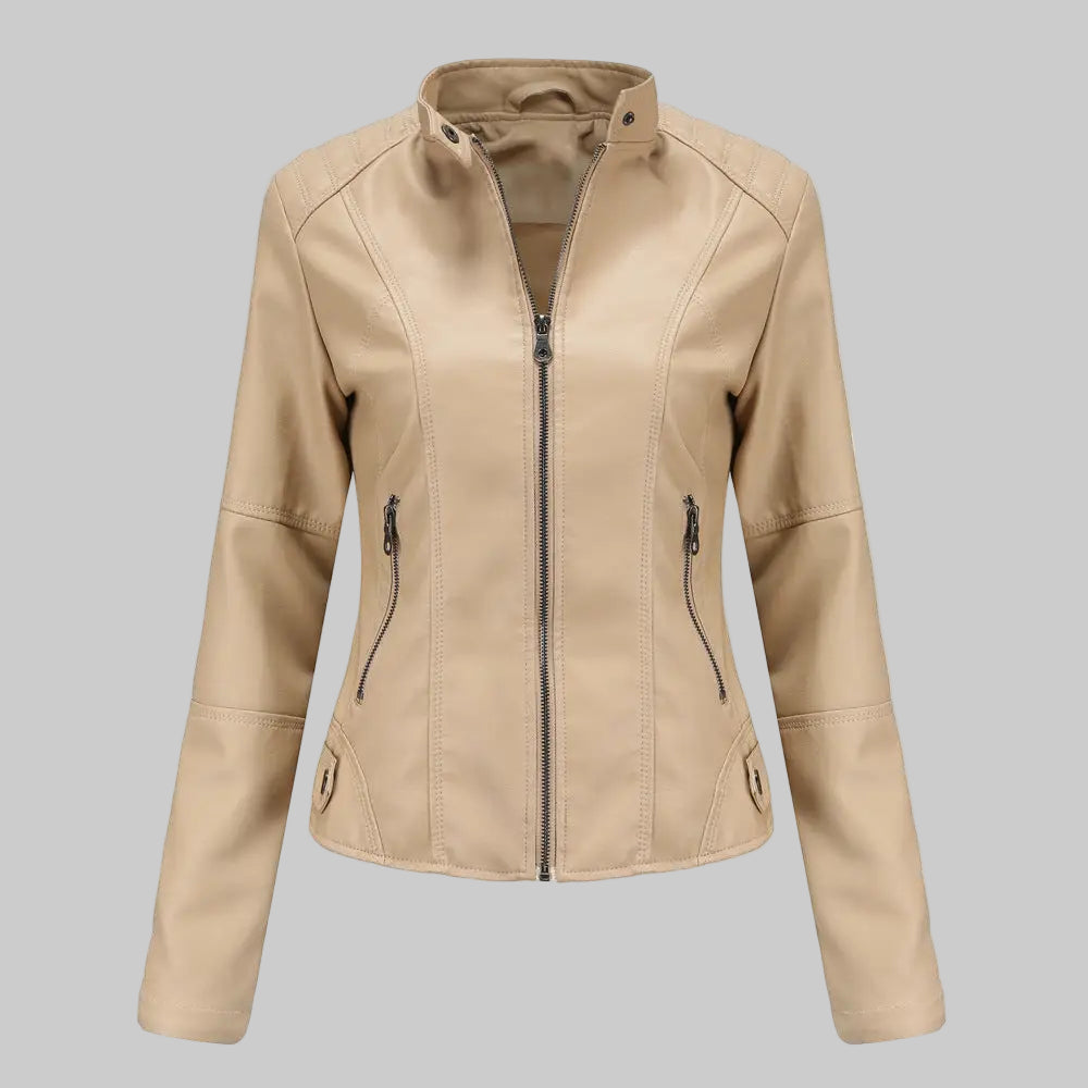 Leather Slim Jacket - Outerwear