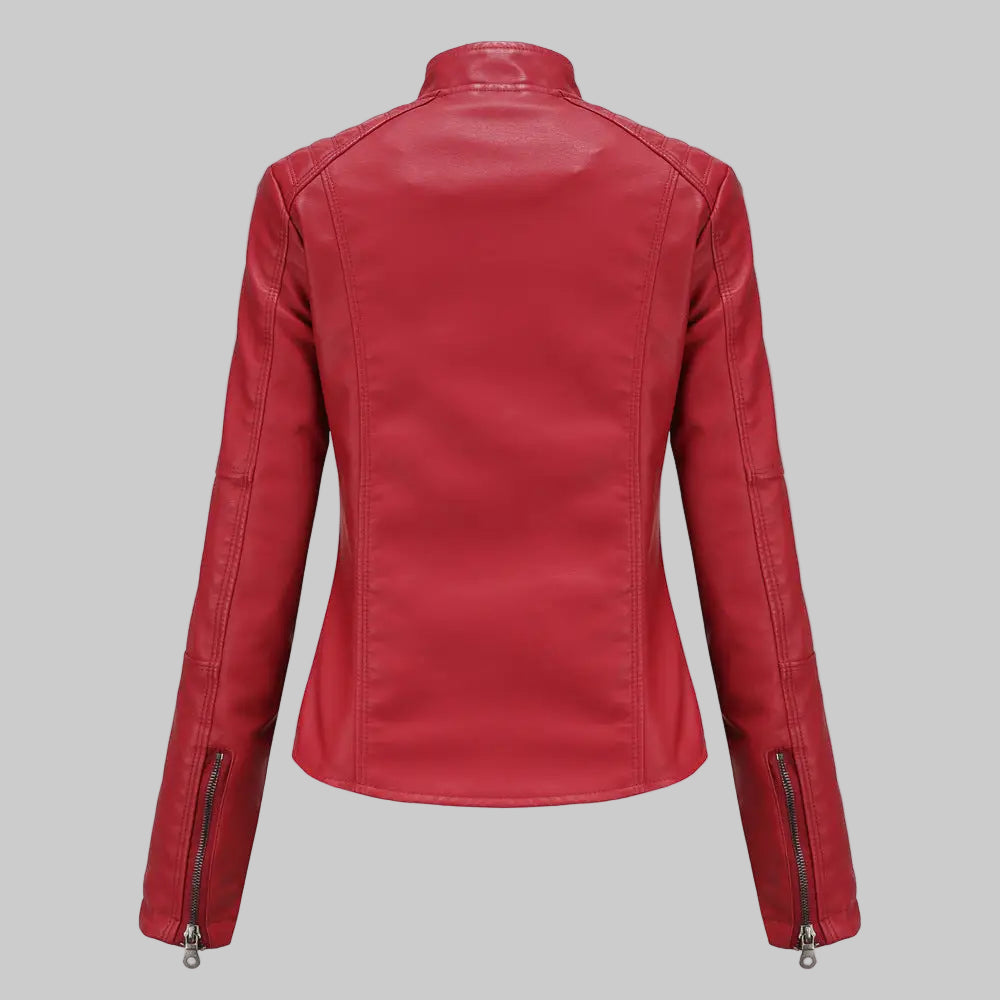 Leather Slim Jacket - Outerwear