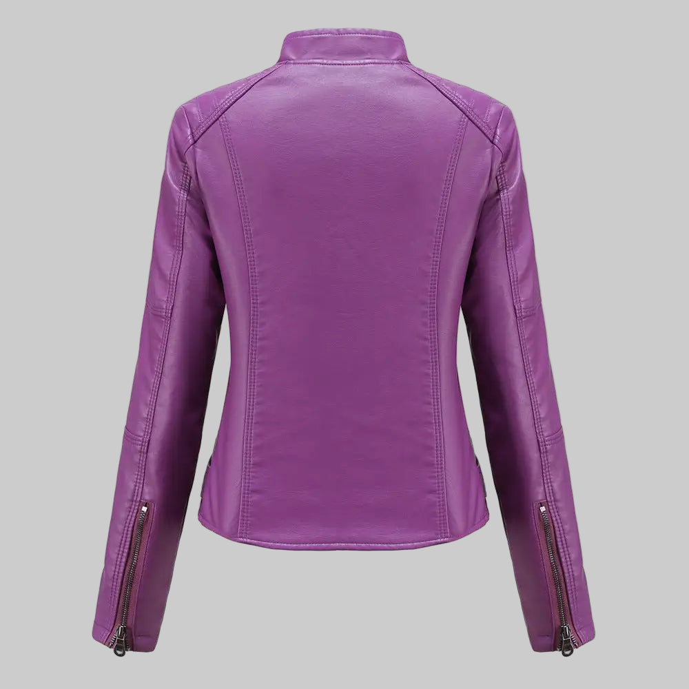 Leather Slim Jacket - Outerwear
