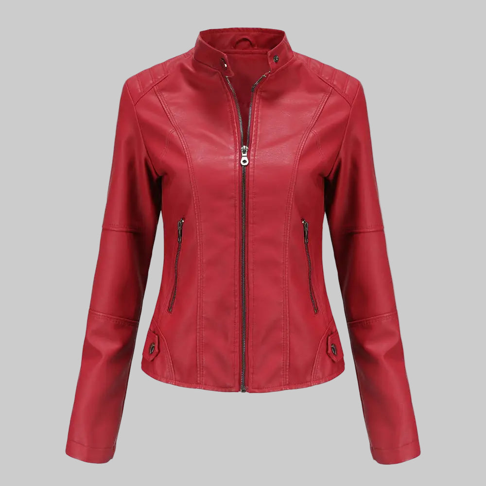 Leather Slim Jacket - Outerwear