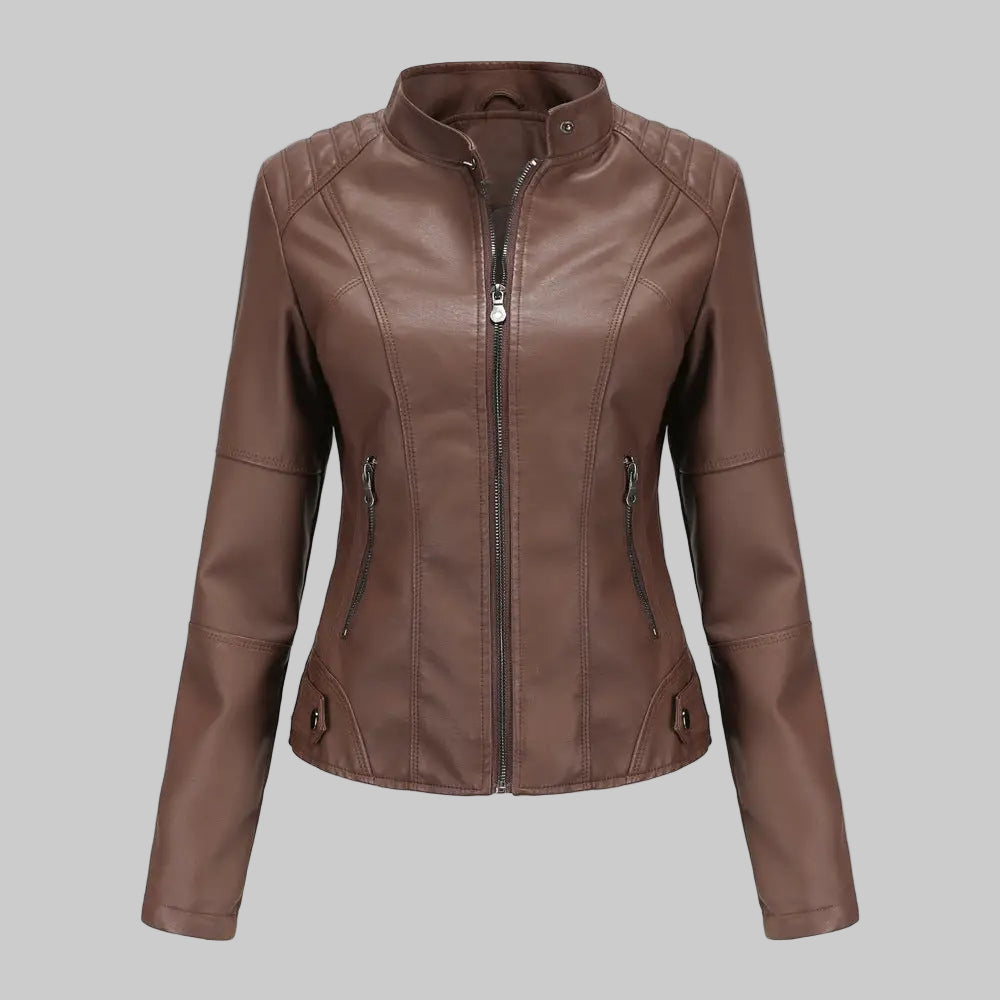 Leather Slim Jacket - Outerwear