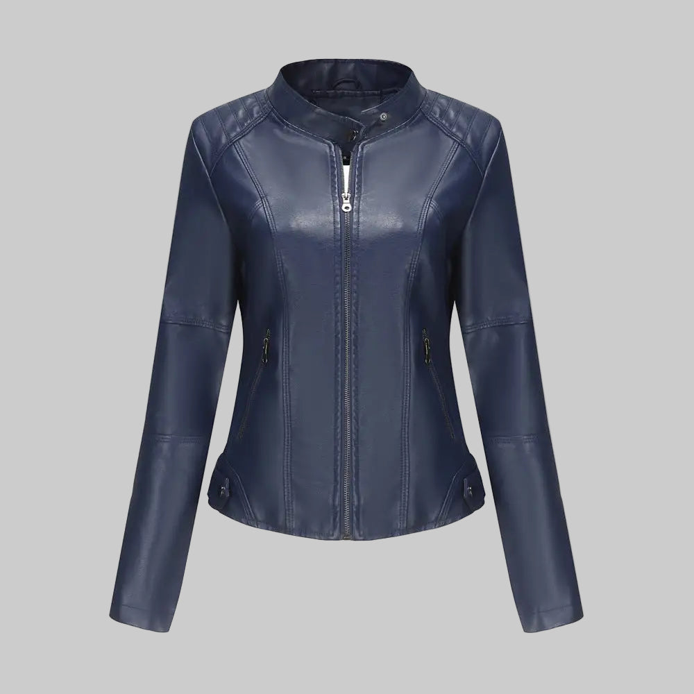 Leather Slim Jacket - Outerwear