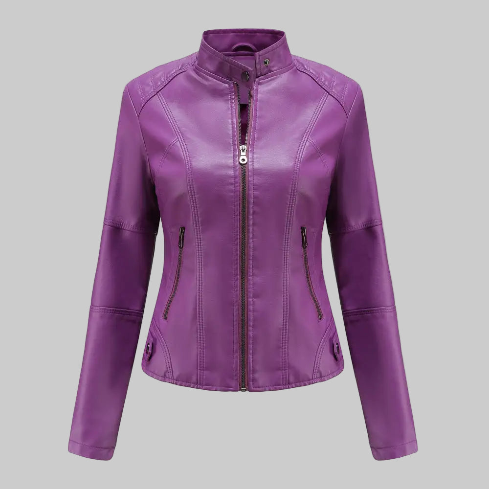 Leather Slim Jacket - Outerwear