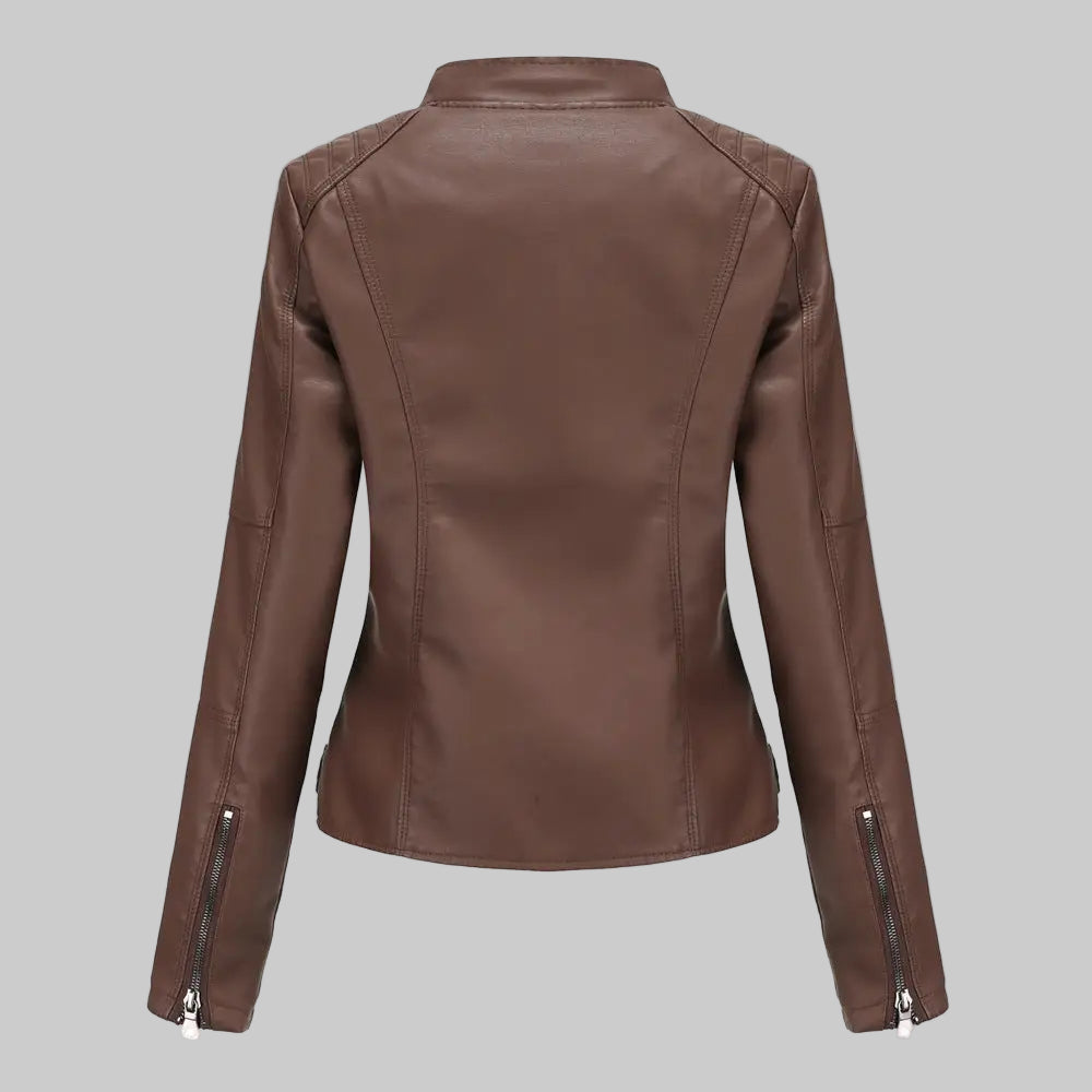 Leather Slim Jacket - Outerwear