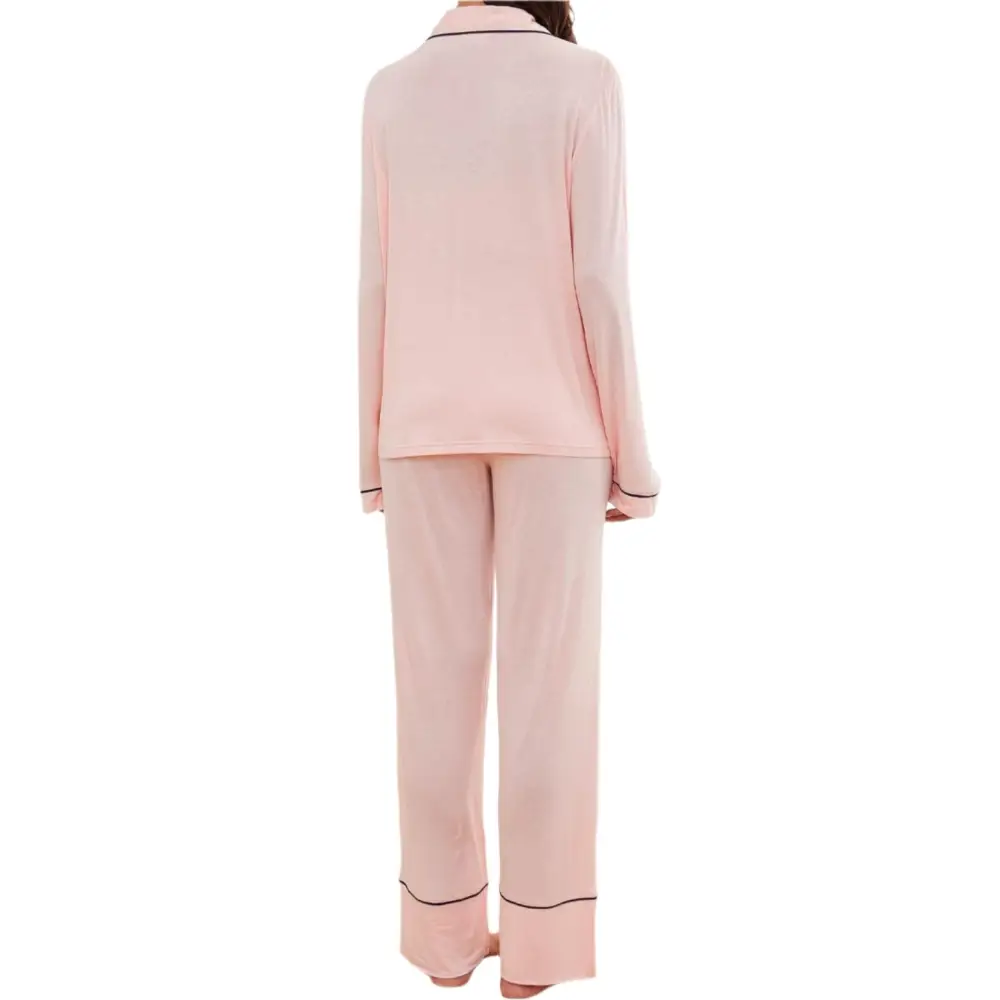 Long Sleeved Shirt Trousers Loungewear Set - Sleepwear