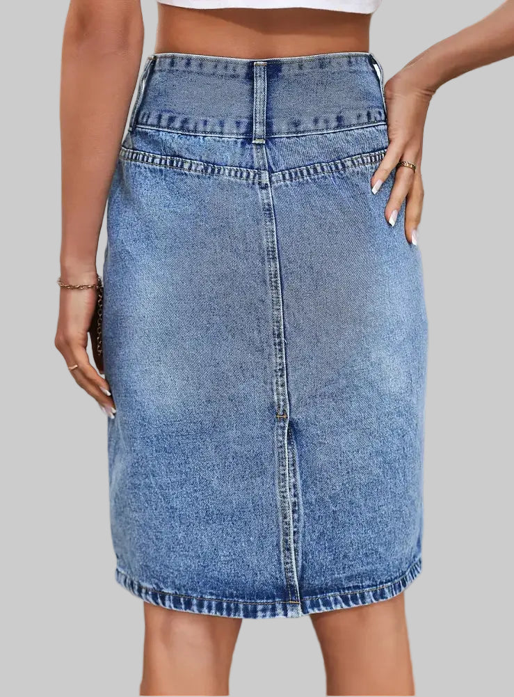 Loose Denim Skirt - Skirts