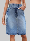 Loose Denim Skirt - XS / Blue - Skirts