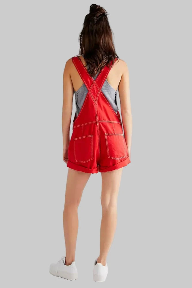Loose Multi Pocket Suspenders - Rompers