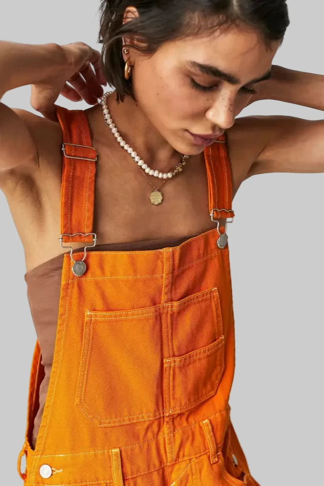 Loose Multi Pocket Suspenders - Rompers