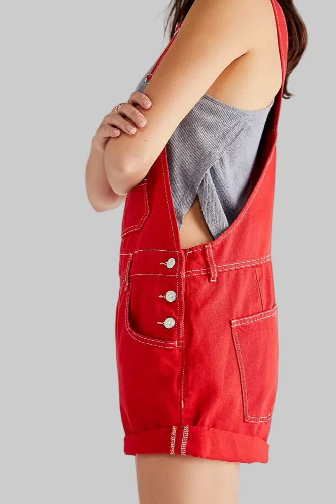 Loose Multi Pocket Suspenders - Rompers