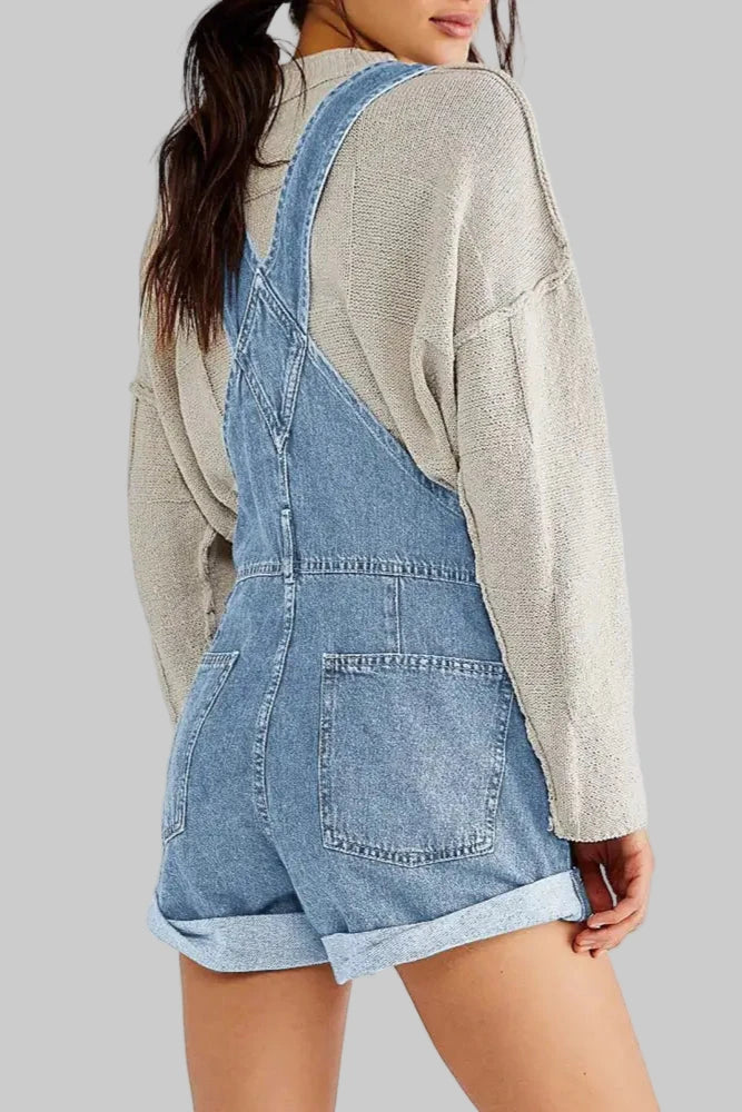 Loose Multi Pocket Suspenders - Rompers