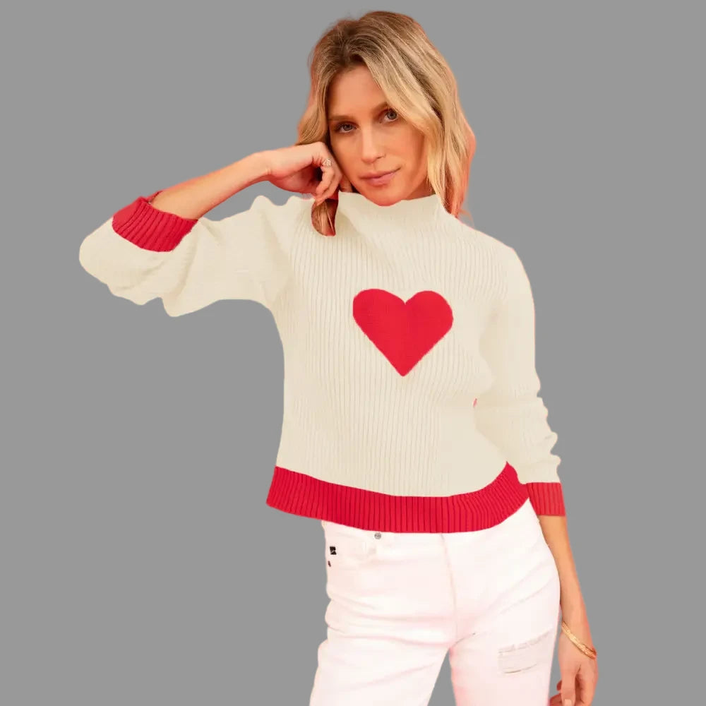 Love Turtleneck Knitwear Pullover Sweater - Sweaters & Cardigans