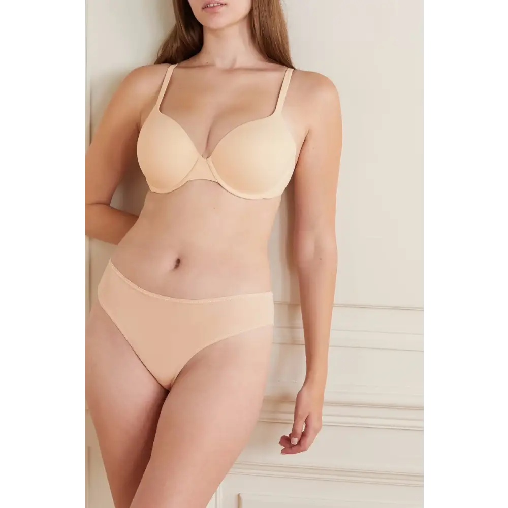 Luxury Push-up Expansion Latex Inner Cushion Bra Set - S / Skin Color with Briefs - Panty Sets