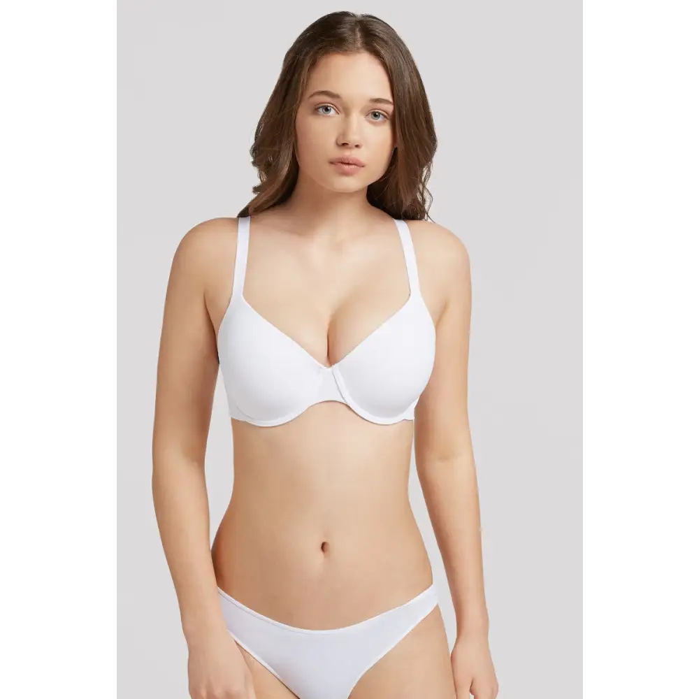 Luxury Push-up Expansion Latex Inner Cushion Bra Set - S / White with Briefs - Panty Sets
