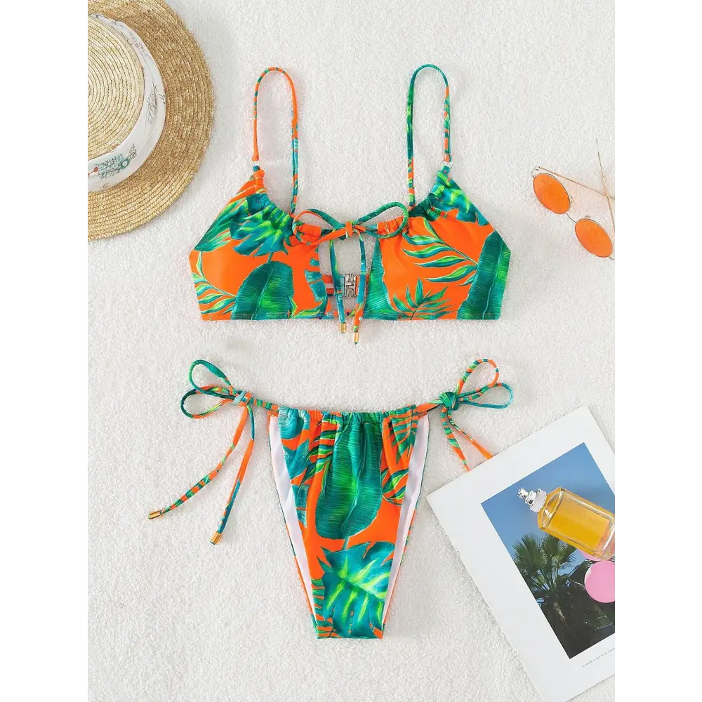 Multi Color Print Bikini - Bikinis
