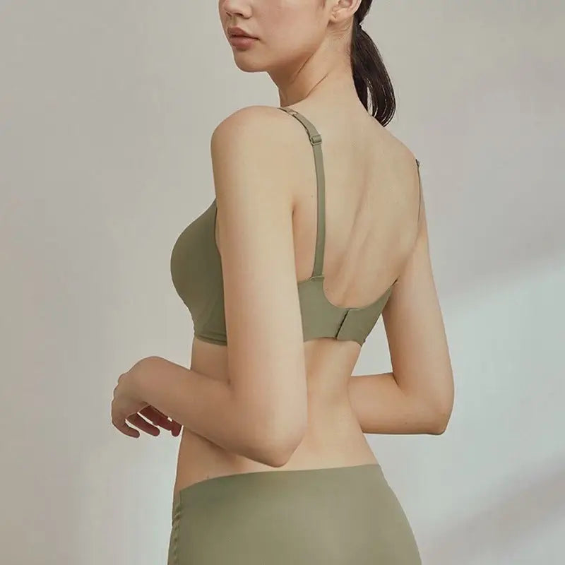 Nude Feel Seamless Thin Soft Support Comfortable Bra Set - Panty Sets