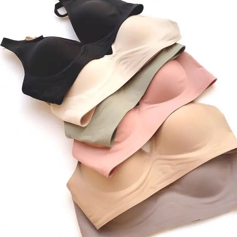 Nude Feel Seamless Thin Soft Support Comfortable Bra Set - Panty Sets