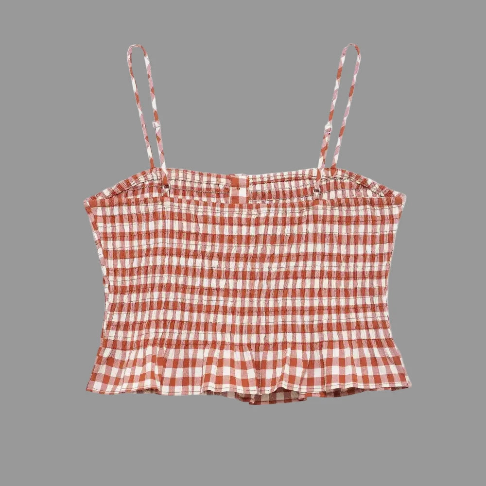 Plaid Crop Top Skirt - Outfit Sets