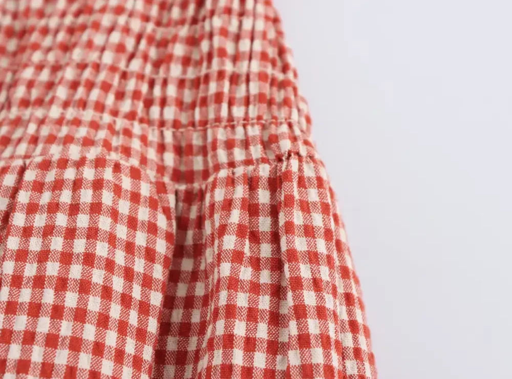 Plaid Midi Dress - Dresses