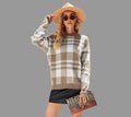 Plaid Sweater - S / Khaki - Sweaters & Cardigans