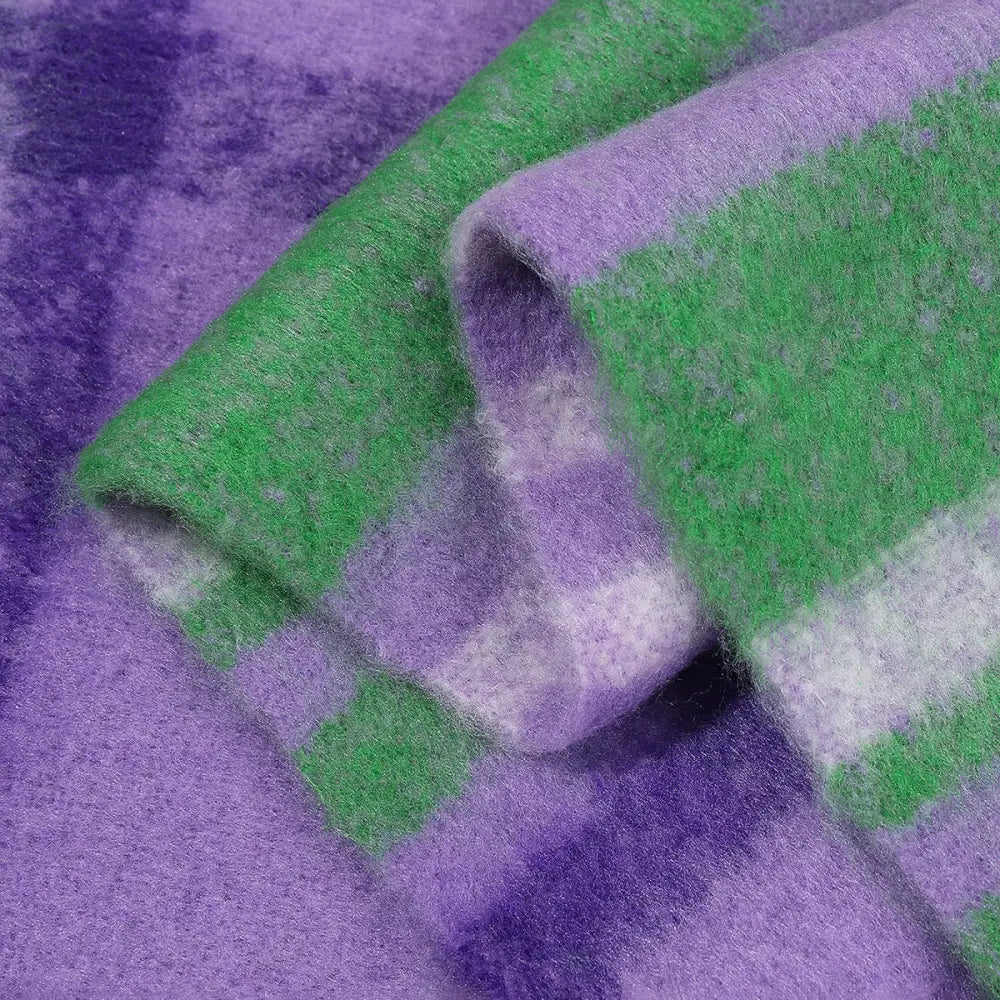 Plaid Tassel Scarf - Scarves