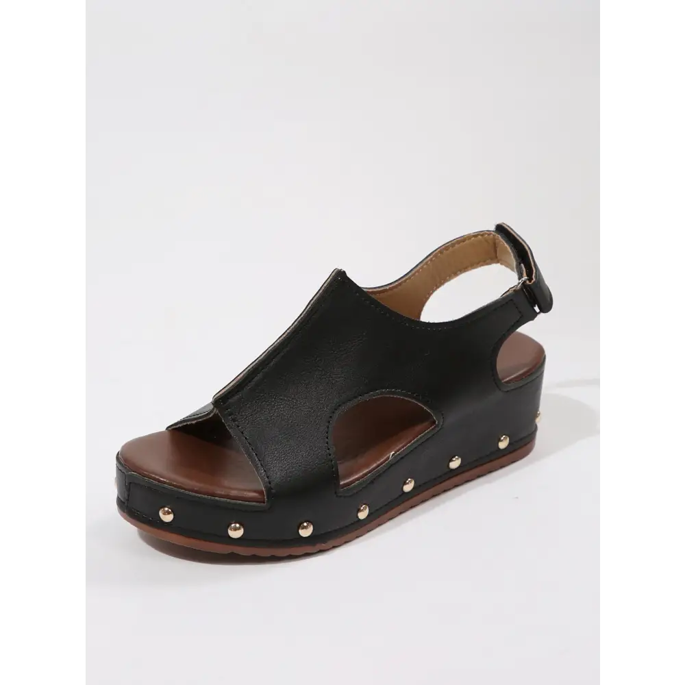 Platform Peep Toe Wedge - Shoes