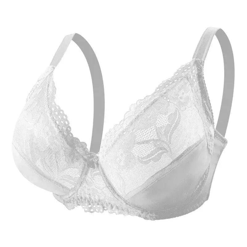 Plump Thin Lace Bra - 85EF / White - Bras