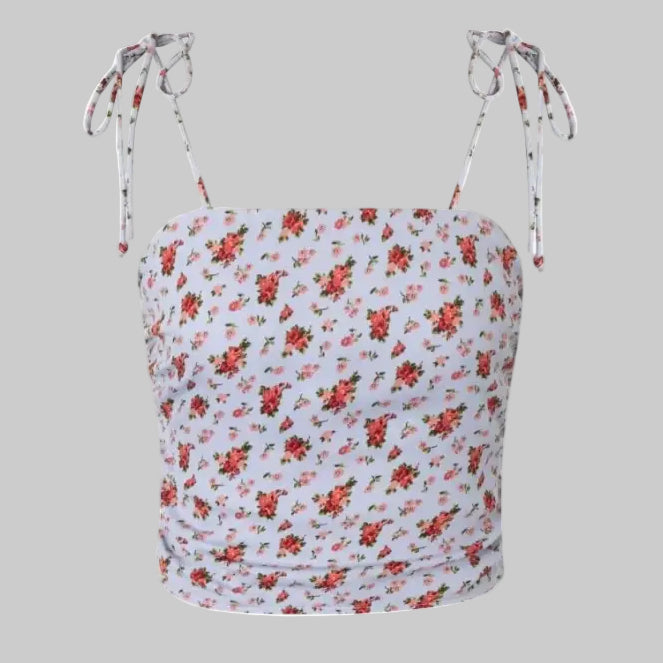 Print Sexy Design Slim Top - S / Multicolor - Tank Tops & Camis